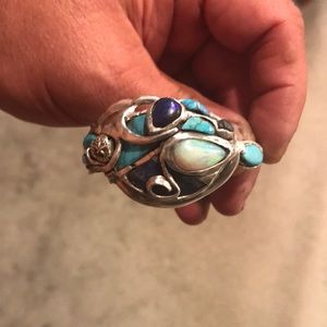 Sterling silver Opal & Turquoise bracelet
